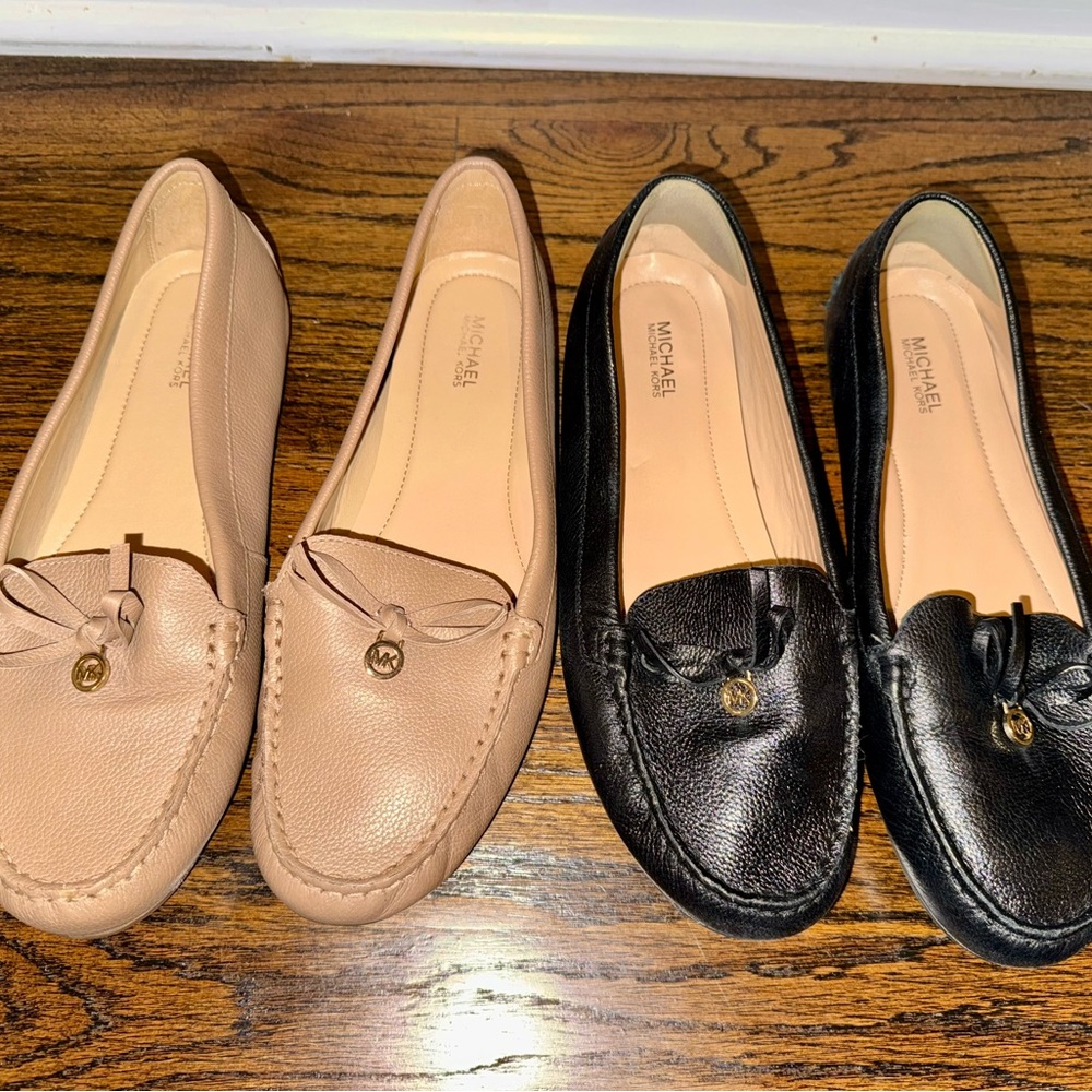Michael Kors Women's Leather Loafers - Black and Tan